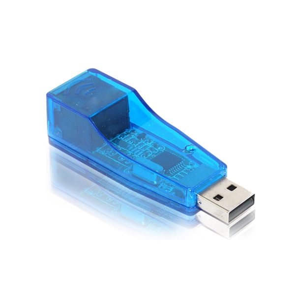 Elecbee USB 2.0 to 10/100 Ethernet Adapter – Blue, Hi-Speed LAN for PC/Tablet, Windows/Chrome OS